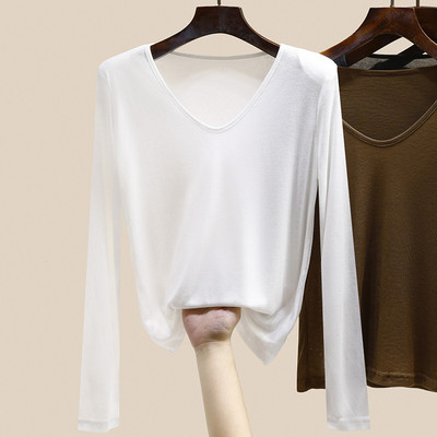 Ženska ležerna bluza dugih rukava čistog uzorka