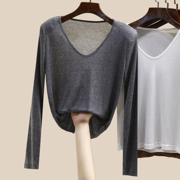 Ženska ležerna bluza dugih rukava čistog uzorka