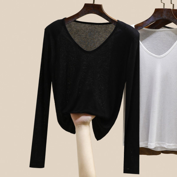 Ženska ležerna bluza dugih rukava čistog uzorka