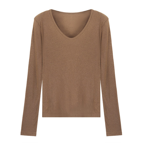 Ženska ležerna bluza dugih rukava čistog uzorka