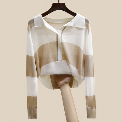 Ležerna ženska bluza s klasičnom kragnom i dugim rukavima