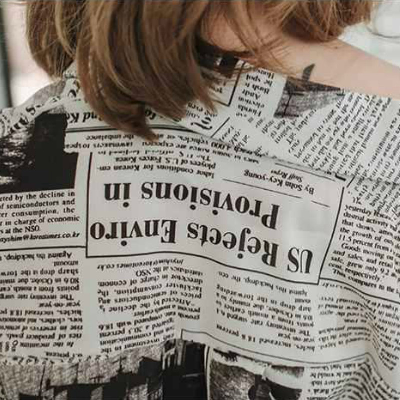 Moteriški marškiniai spausdinti Prašmatnios ilgomis rankovėmis Laisvalaikis Gatvės Apranga Moteriškos Palaidinės Hip-hop Harajuku High Street Visoms rungtynėms mada Ulzzang