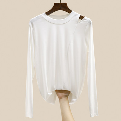 Naujo modelio moteriška palaidinė kirpta dalimi - kelių spalvų