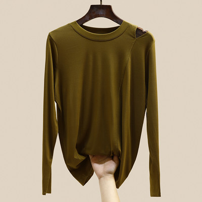 Naujo modelio moteriška palaidinė kirpta dalimi - kelių spalvų