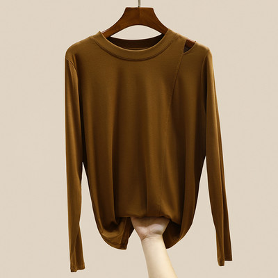 Naujo modelio moteriška palaidinė kirpta dalimi - kelių spalvų