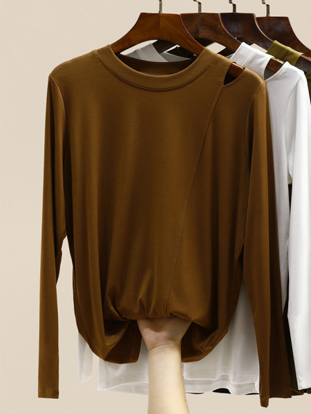 Naujo modelio moteriška palaidinė kirpta dalimi - kelių spalvų