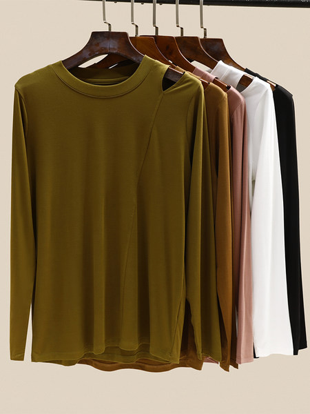 Naujo modelio moteriška palaidinė kirpta dalimi - kelių spalvų