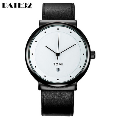 Kalender meeste käekell Lihtne ruudukujuline sihverplaat meeste kvartskäekellad vabaaja nahast käekell meeste minimalistlik must pruun kell