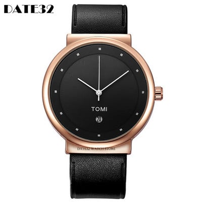 Kalender meeste käekell Lihtne ruudukujuline sihverplaat meeste kvartskäekellad vabaaja nahast käekell meeste minimalistlik must pruun kell