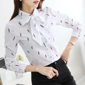 Divat női blúzok 2019 hosszú ujjú női ing sifon blúz ing nyomott Nagy méretű ing Feminina NS4217