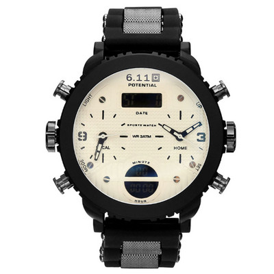 6.11 Ceasuri mari pentru bărbați Ceasuri de mână sport cu quartz pentru bărbați Ceas de sport digital cu Led negru cu quartz pentru bărbați Relogio Masculino