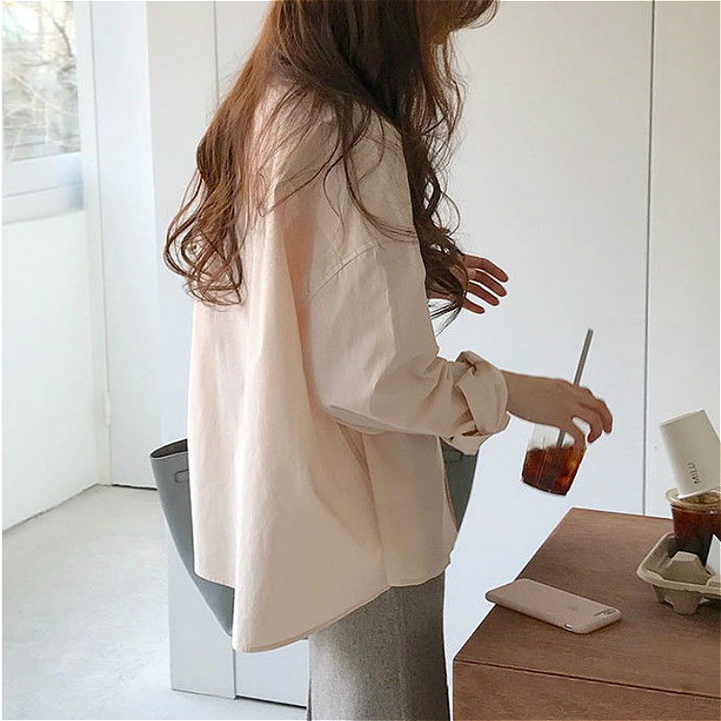 Cămăși Femei Mâneci lungi Lejer Elegant Elegant Primăvară All-match Ins Roz Minunat Cele mai noi Timp liber Adolescenti Femei Îmbrăcăminte simplă