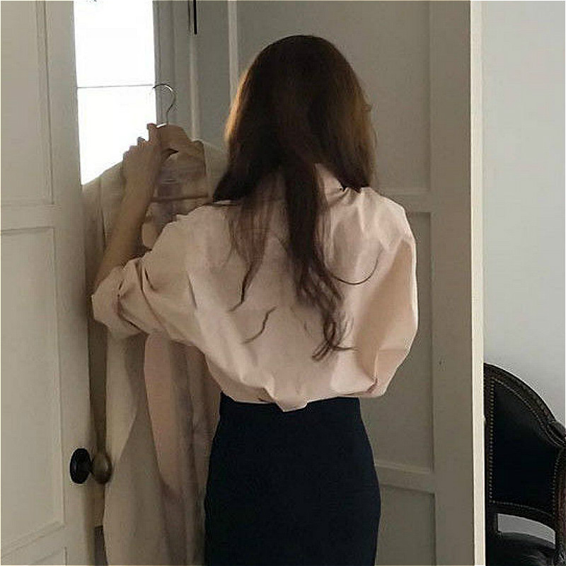 Cămăși Femei Mâneci lungi Lejer Elegant Elegant Primăvară All-match Ins Roz Minunat Cele mai noi Timp liber Adolescenti Femei Îmbrăcăminte simplă