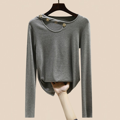 Еластична блуза с дълъг ръкав 