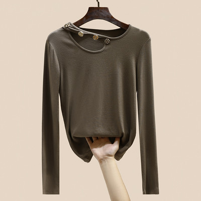 Еластична блуза с дълъг ръкав 