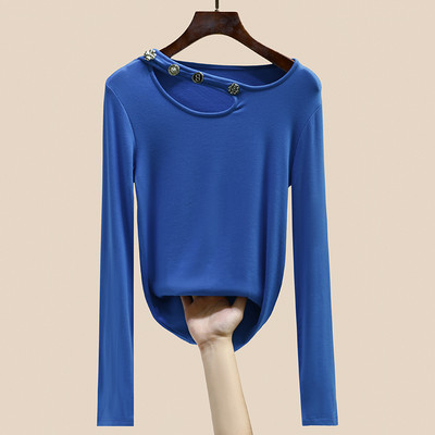 Еластична блуза с дълъг ръкав 