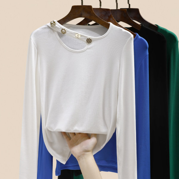 Еластична блуза с дълъг ръкав 