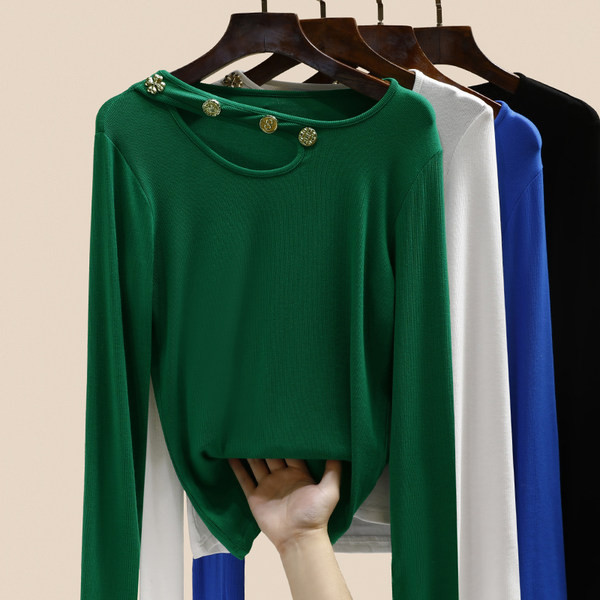 Еластична блуза с дълъг ръкав 