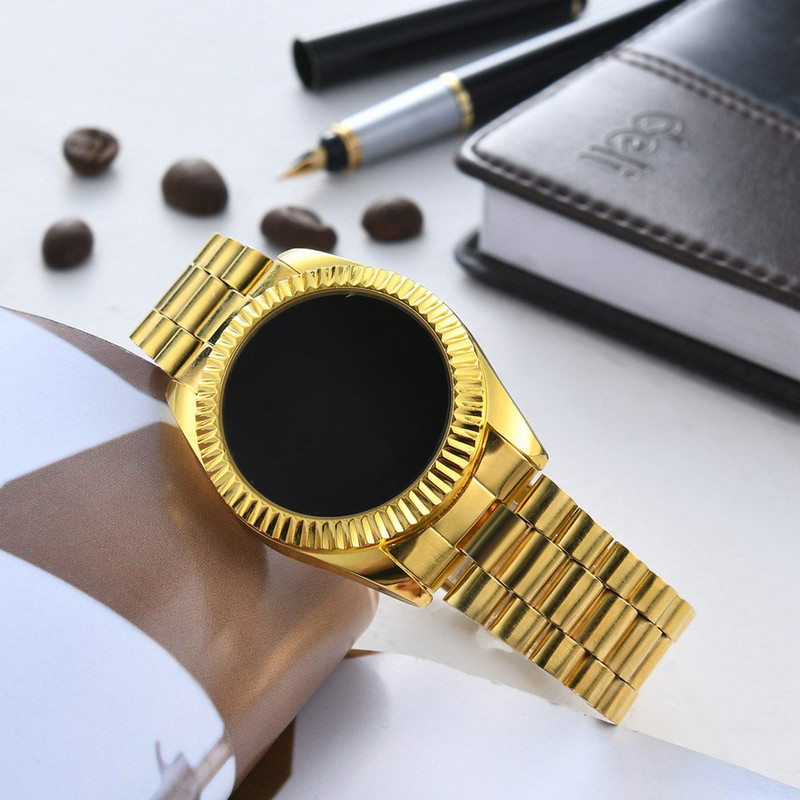 Új divatos karóra férfi hétköznapi órák LED digitális órák férfi rozsdamentes acél Quartz Sport vízálló karóra Reloj Masculino