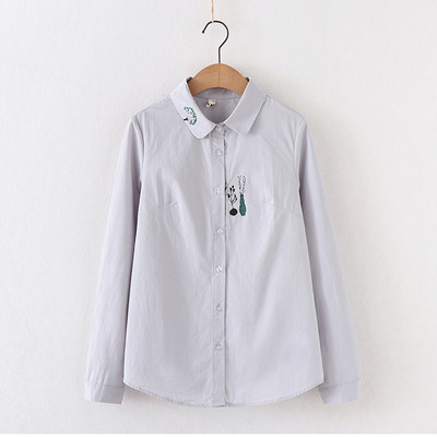 Ženska odjeća Bluza Košulja sa životinjskim vezom Košulje Camisas Mujer Blusas Topovi