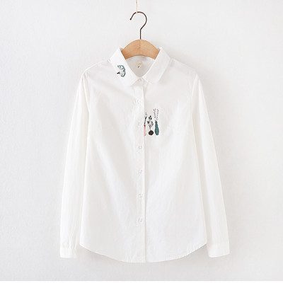 Ženska odjeća Bluza Košulja sa životinjskim vezom Košulje Camisas Mujer Blusas Topovi