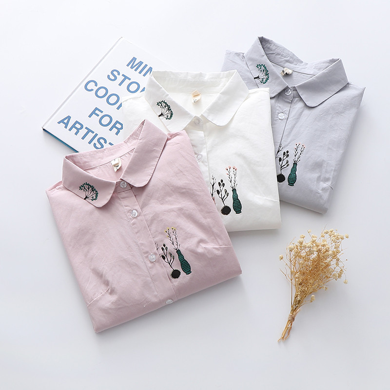 Ženska odjeća Bluza Košulja sa životinjskim vezom Košulje Camisas Mujer Blusas Topovi