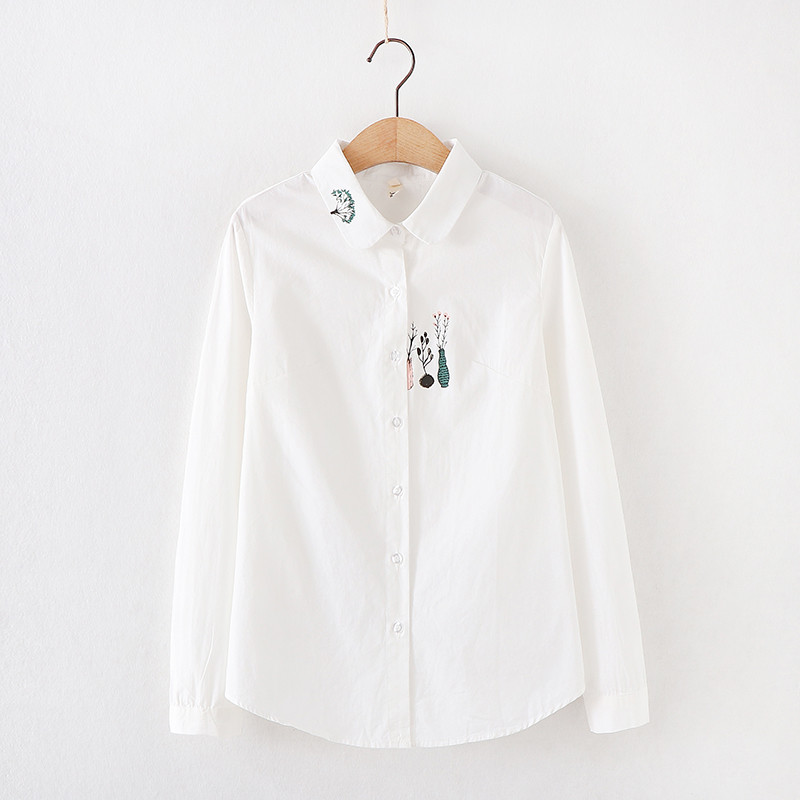 Ženska odjeća Bluza Košulja sa životinjskim vezom Košulje Camisas Mujer Blusas Topovi