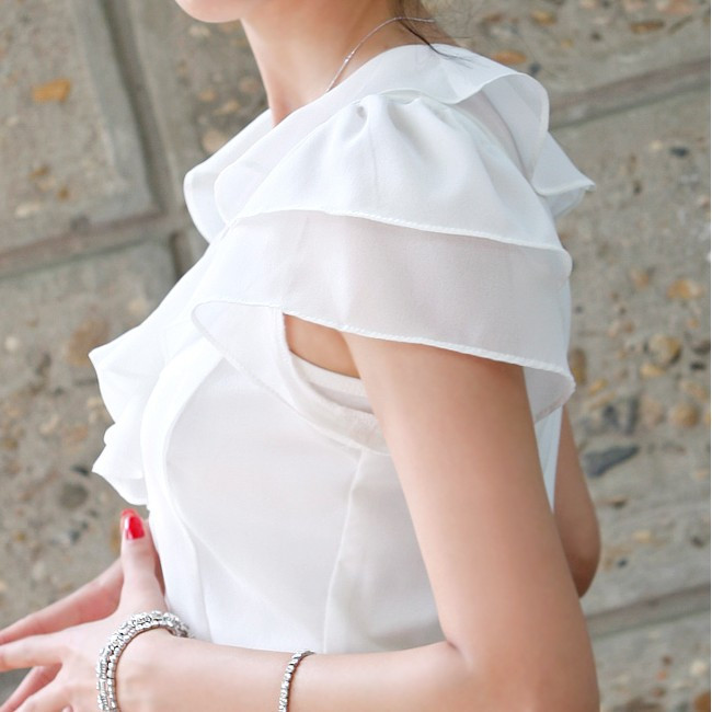 Édes nyári divat blúz ingek rövid ujjú sifon blúz irodai munkaruha Chemise Femme női felsők plusz XXL méretű