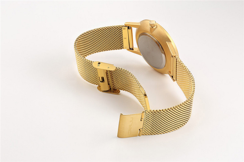 CRRJU itin plonas auksinis laikrodis vyriškas prabangus verslo vyriškas laikrodis Auksinis, atsparus vandeniui, unikalus, laisvalaikio kvarcinė vyriška suknelė Laikrodžio dovana