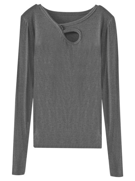 Jednobojna bluza s dugim rukavima