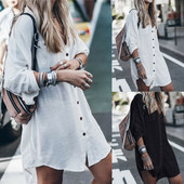 Ljetne nove duge bluze Blusas majice za žene na otvorenom, plaža Cover Up gumb Ležerna majica za zaštitu od sunca Top