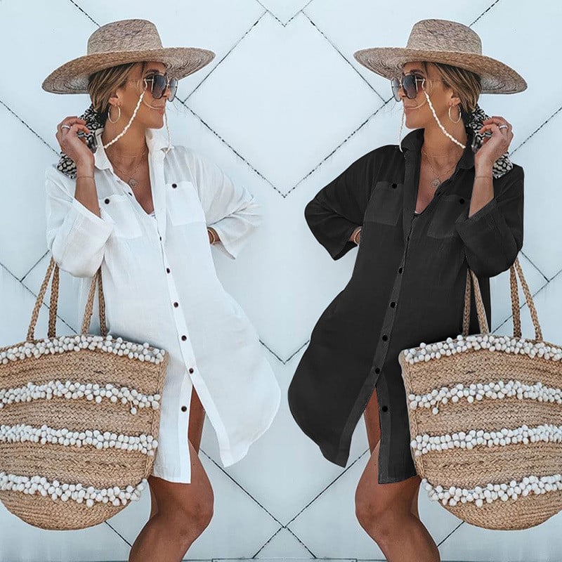 Uus Särk Pandlaga Särk Päikesekindel Beach Lühike Seelik Naiste Bikiinid Päikesekaitsepluus