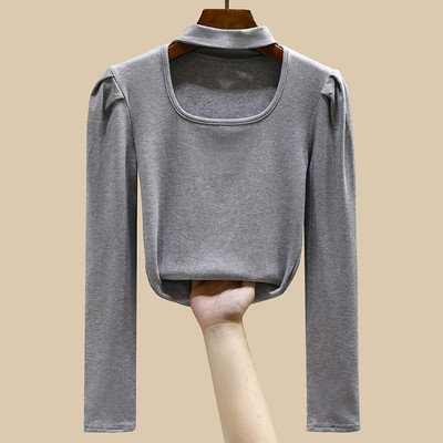 Naujo modelio moteriška palaidinė ilgomis pūstomis rankovėmis