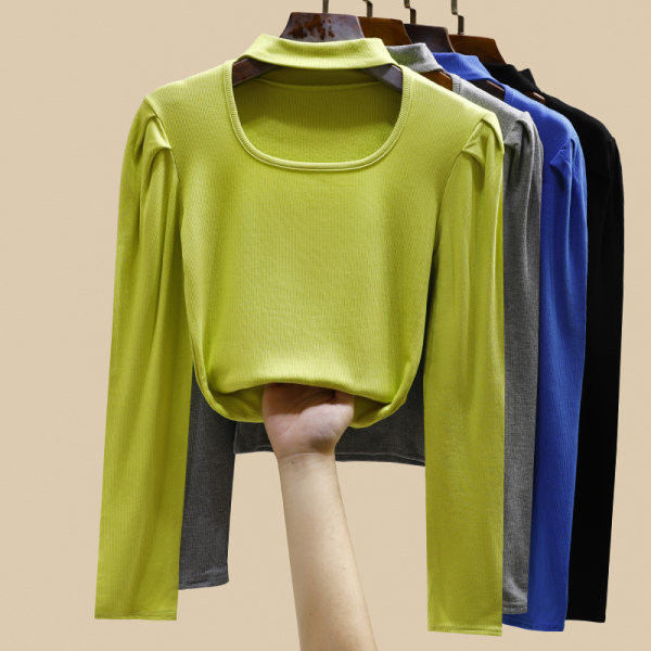 Naujo modelio moteriška palaidinė ilgomis pūstomis rankovėmis