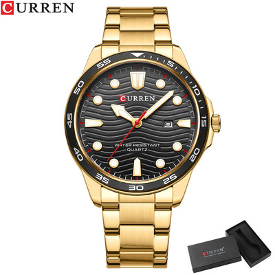2022 Novi luksuzni brend CURREN Muški sportski satovi Muški kvarcni sat od nehrđajućeg čelika Muški modni ležerni ručni sat Relogio Masculino