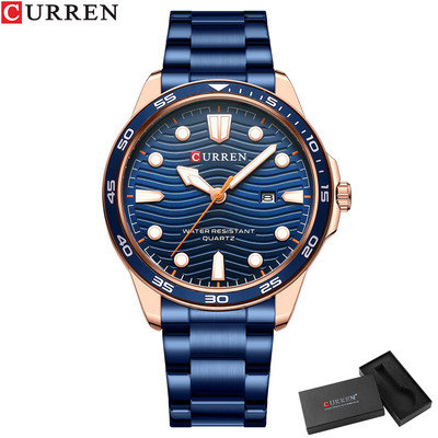 2022 Novi luksuzni brend CURREN Muški sportski satovi Muški kvarcni sat od nehrđajućeg čelika Muški modni ležerni ručni sat Relogio Masculino
