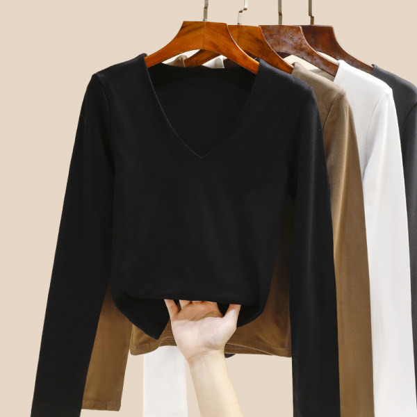 Дамска ежедневна блуза с V- образно деколте