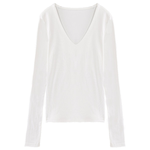 Дамска ежедневна блуза с V- образно деколте