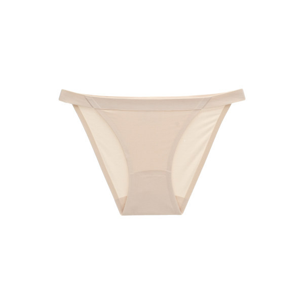 Slip de damă de culoare uni, confecționat din țesătură respirabilă, cu talie înaltă