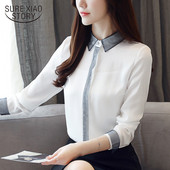 Nova modna ženska bluza s dugim rukavima Ženske bluze Topovi Femme Ženske bluze od šifona Majice s majicama Blusa Feminina 0789 30