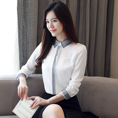 Nova modna ženska bluza s dugim rukavima Ženske bluze Topovi Femme Ženske bluze od šifona Majice s majicama Blusa Feminina 0789 30