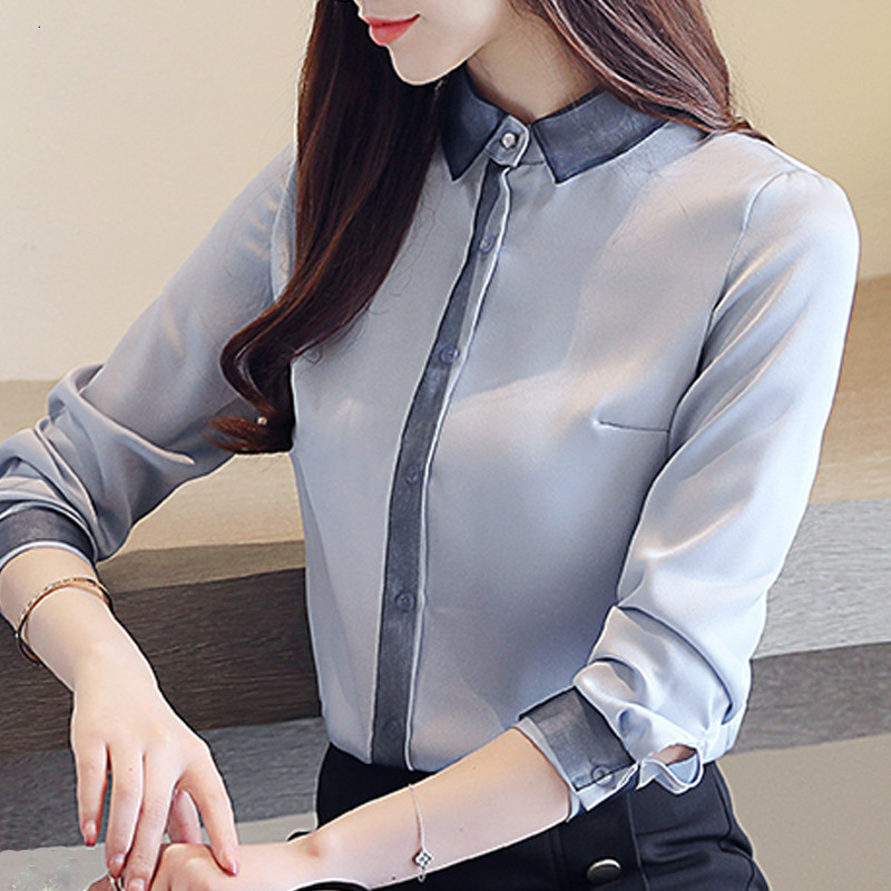 Nova modna ženska bluza s dugim rukavima Ženske bluze Topovi Femme Ženske bluze od šifona Majice s majicama Blusa Feminina 0789 30