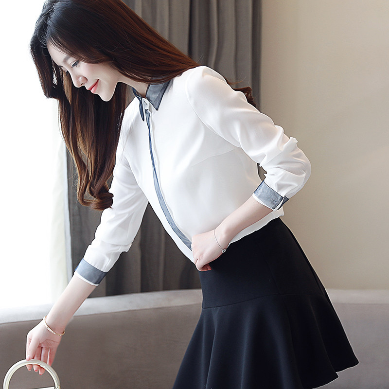 Nova modna ženska bluza s dugim rukavima Ženske bluze Topovi Femme Ženske bluze od šifona Majice s majicama Blusa Feminina 0789 30