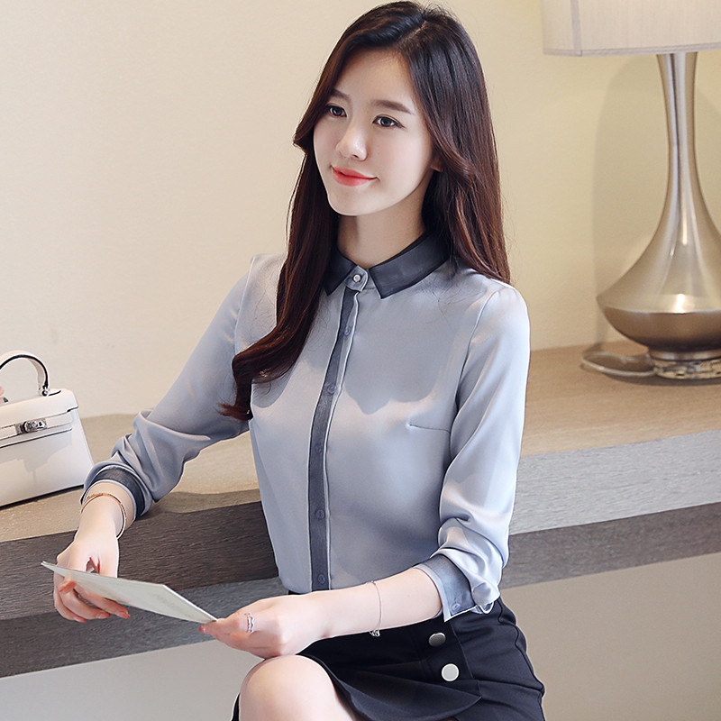 Nova modna ženska bluza s dugim rukavima Ženske bluze Topovi Femme Ženske bluze od šifona Majice s majicama Blusa Feminina 0789 30