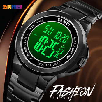 SKMEI Brand Men Ψηφιακά Ρολόγια Fashion Chrono Αντίστροφη μέτρηση Ηλεκτρονικό ρολόι Πολυτελές ανοξείδωτο ατσάλι Ανδρικό χρονόμετρο Masculino 1712