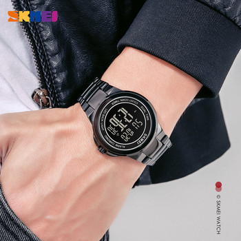 SKMEI Brand Men Ψηφιακά Ρολόγια Fashion Chrono Αντίστροφη μέτρηση Ηλεκτρονικό ρολόι Πολυτελές ανοξείδωτο ατσάλι Ανδρικό χρονόμετρο Masculino 1712