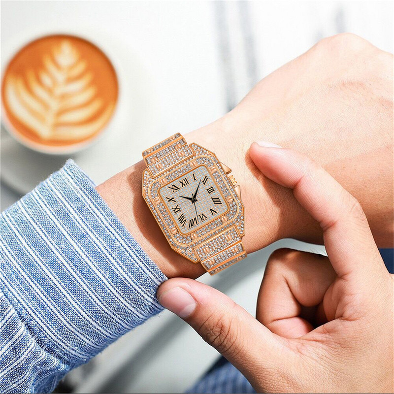 Auksinis laikrodis Populiariausi prabangūs laikrodžiai Vyriški kvarciniai laikrodžiai Nerūdijančio plieno didelio prekės ženklo verslo rankiniai laikrodžiai dovana Laikrodis relogio masculino