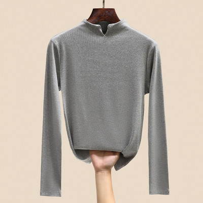 Дамска широка есенна блуза с дълъг ръкав