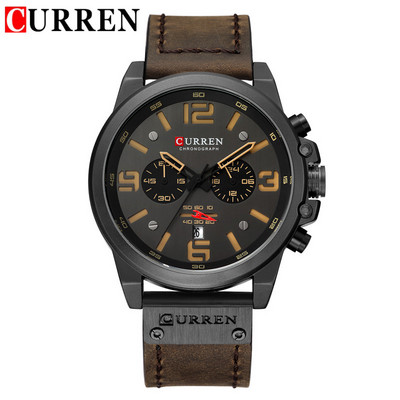 CURREN férfi karóra vízálló kronográf férfi karóra katonai felső márka luxus arany új rozsdamentes acél sport férfi óra 8361