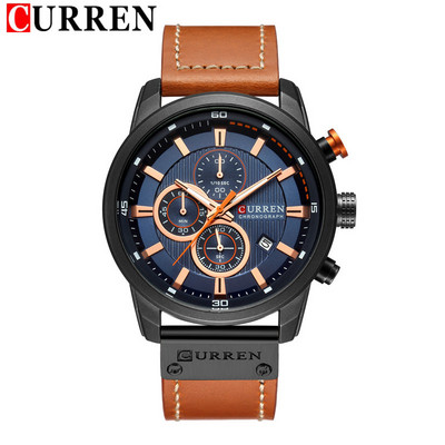 CURREN férfi karóra vízálló kronográf férfi karóra katonai felső márka luxus arany új rozsdamentes acél sport férfi óra 8361